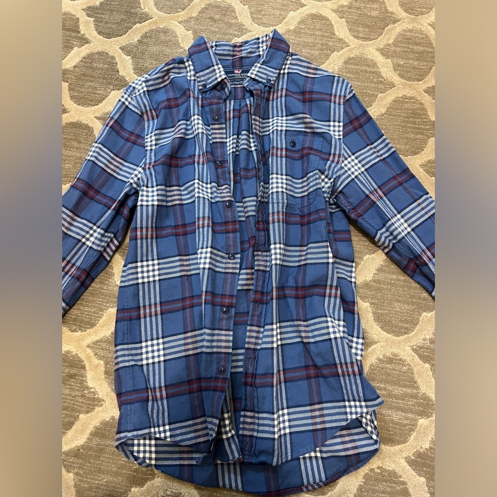 Vineyard Vines Slim Longshore Shirt Size Extra Small